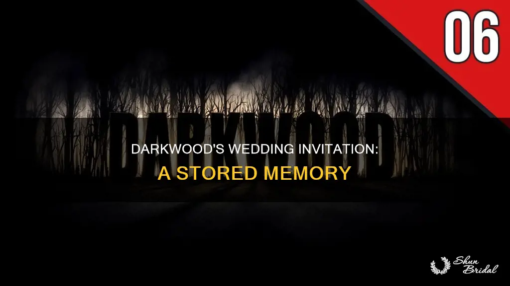 is the wedding invitation in darkwood stored