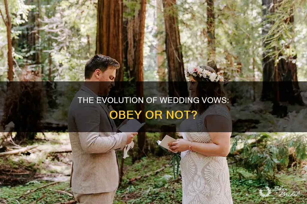 is the word obey used in wedding vows any more