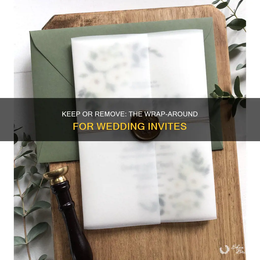 is the wrap around wedding invitations meant to stay on