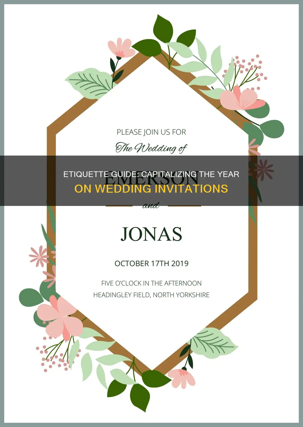 is the year captialoixed on wedding invitations