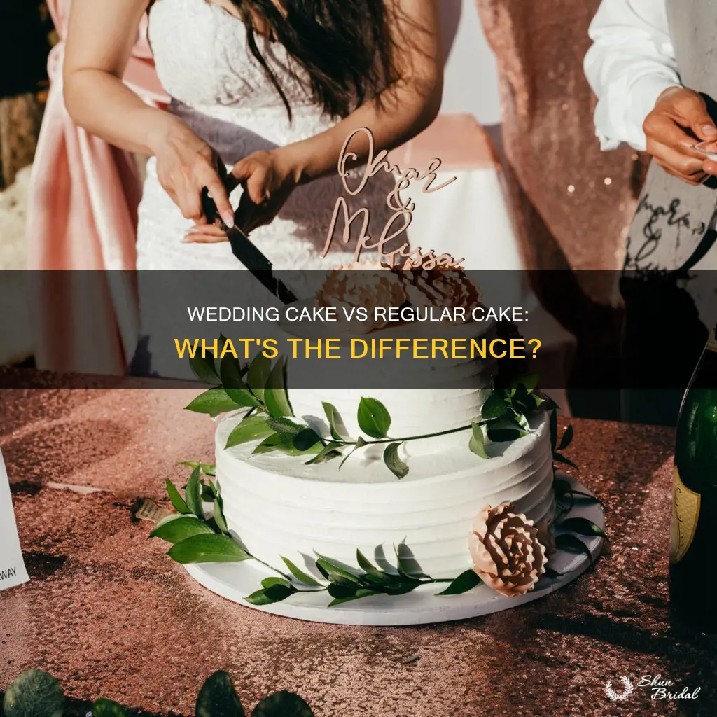 is there a difference between wedding cake and regular cake