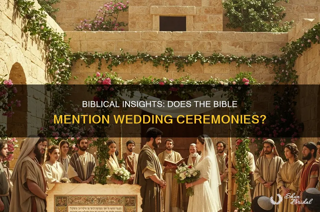 is there a wedding ceremony in the bible