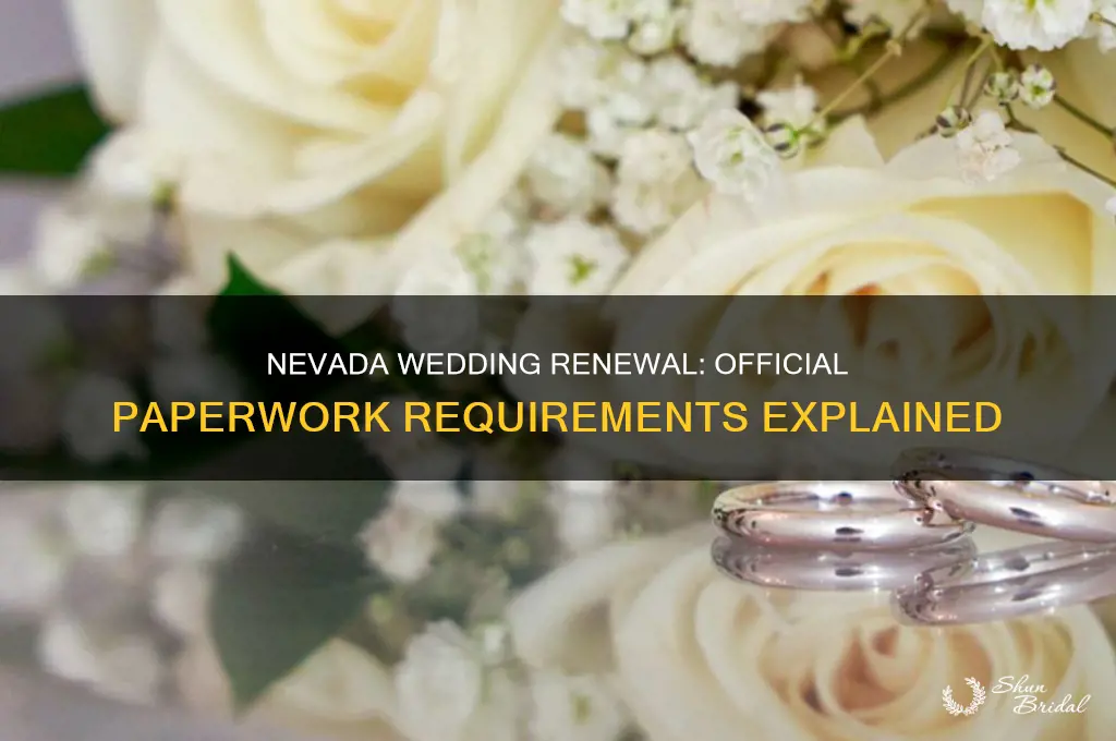 is there any official paperwork in nv for wedding renewal