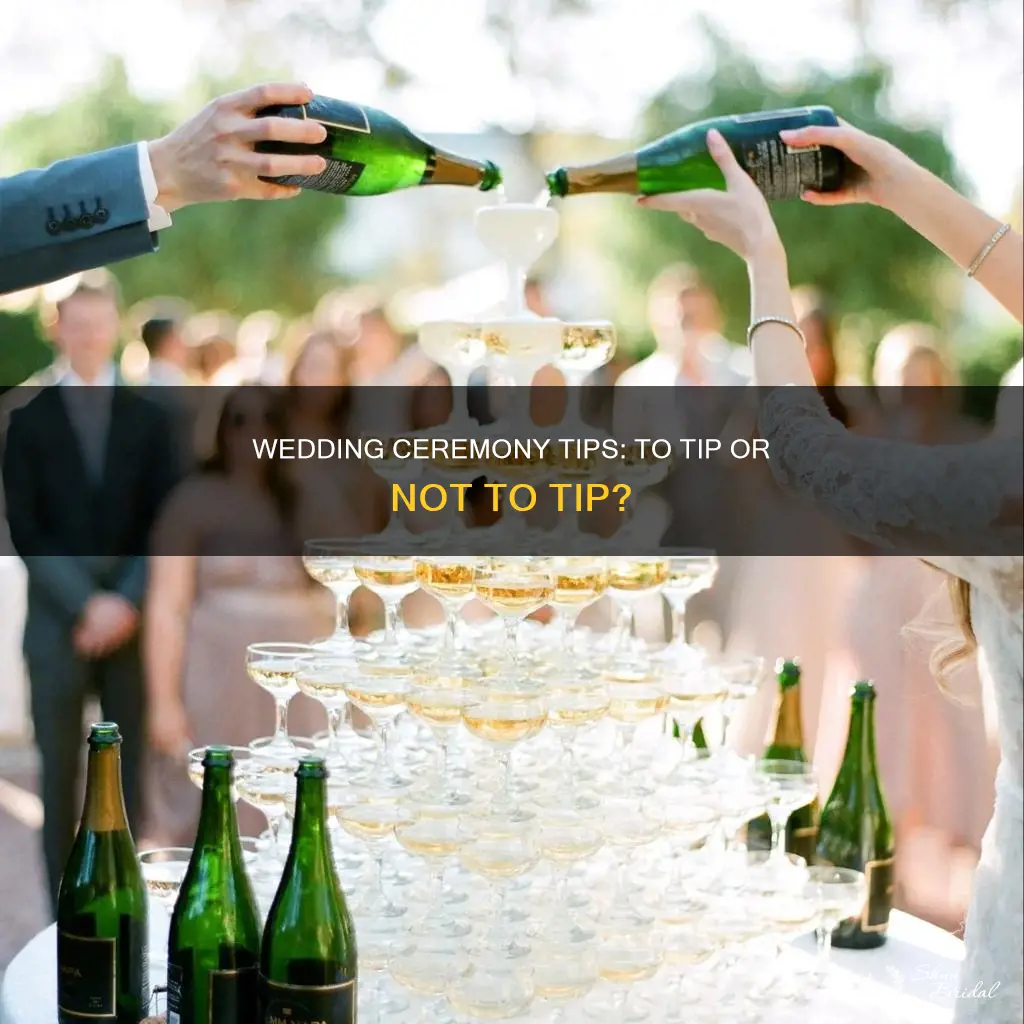 is tip needed for wedding ceremony
