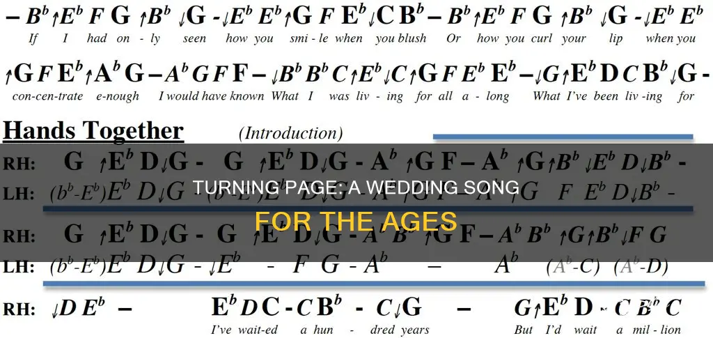 is turning page a wedding song