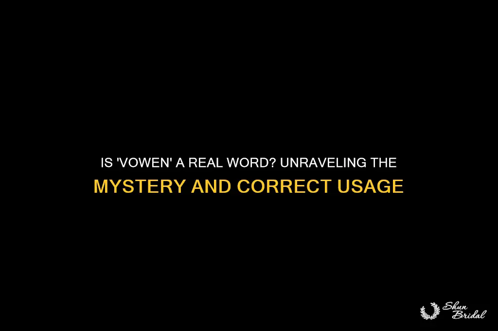 is vowen a word