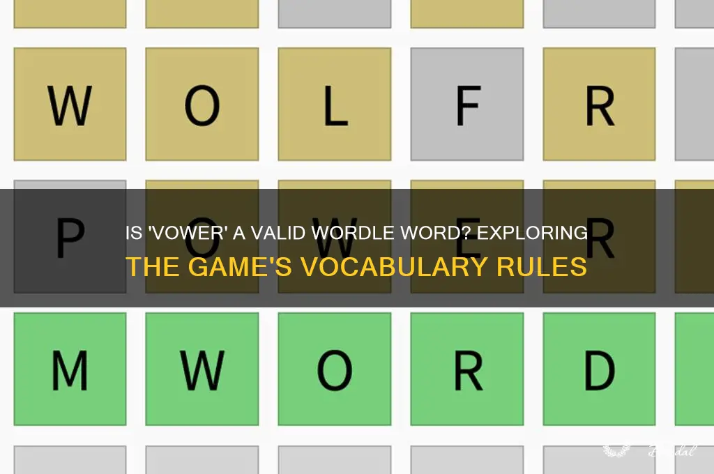 is vower a wordle word