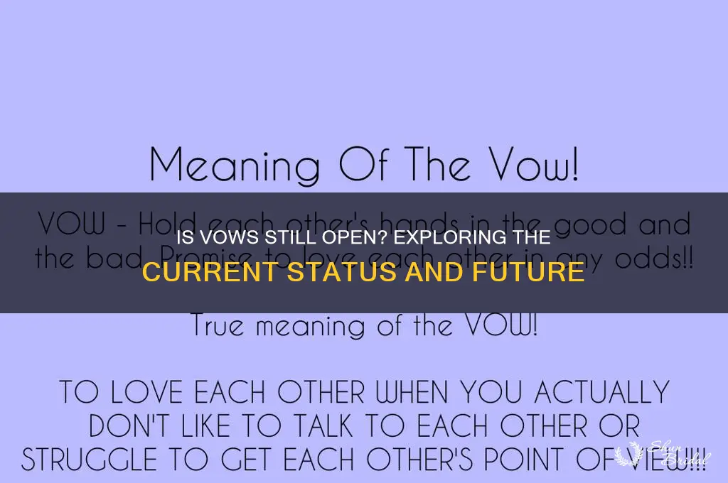 is vows still open