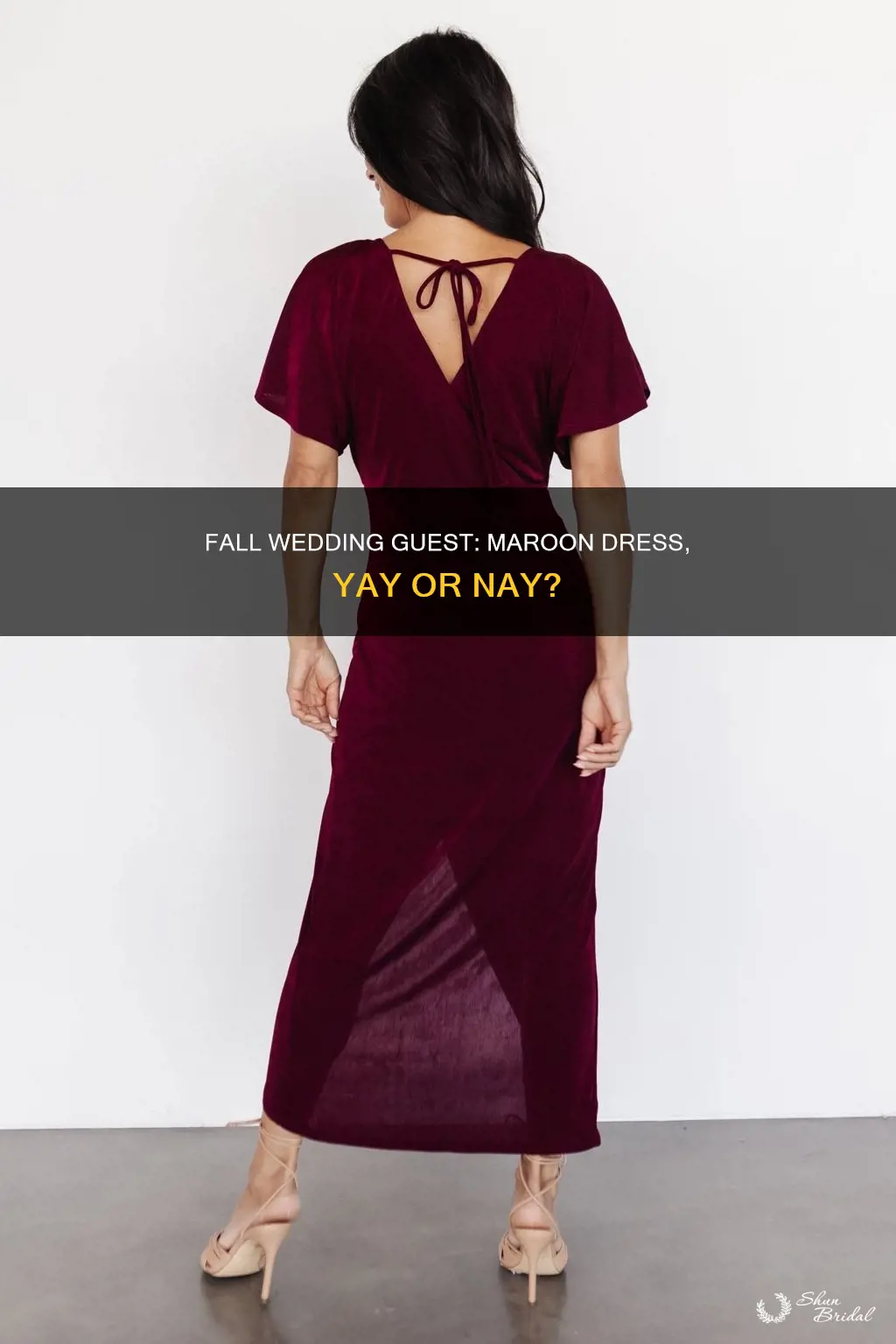is wearing a maroon dress to a fall wedding okay