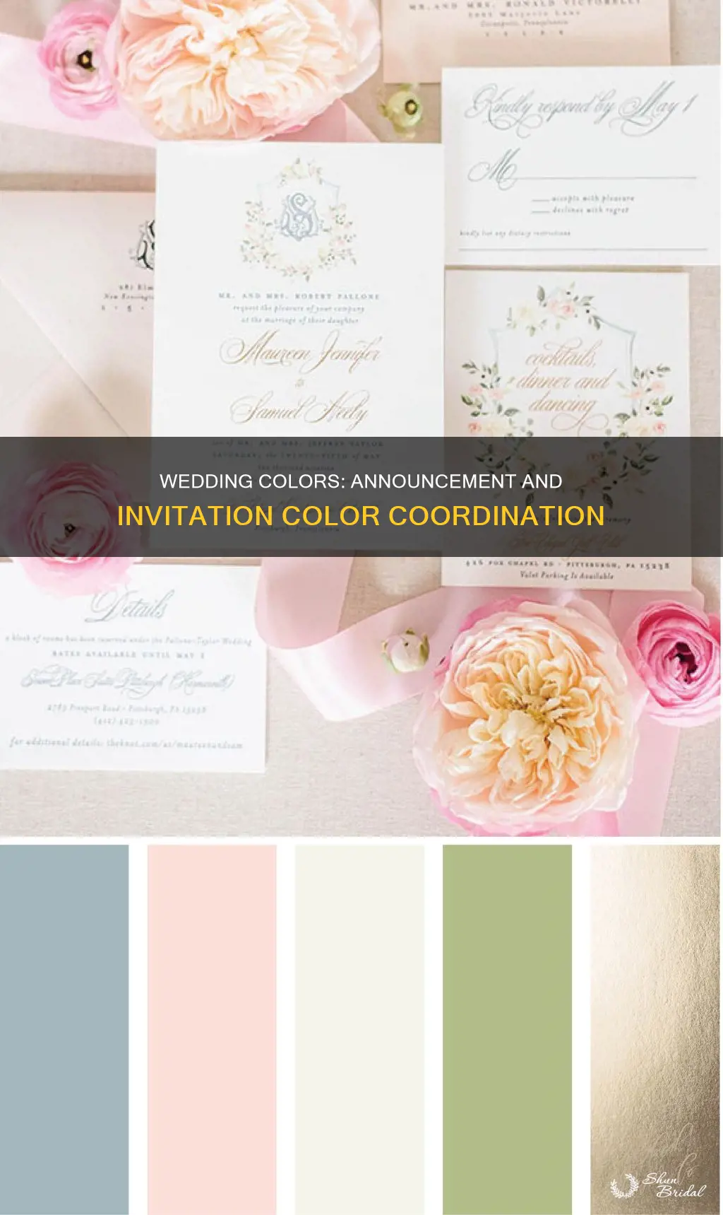 is wedding announcement colors the same as invitation colors