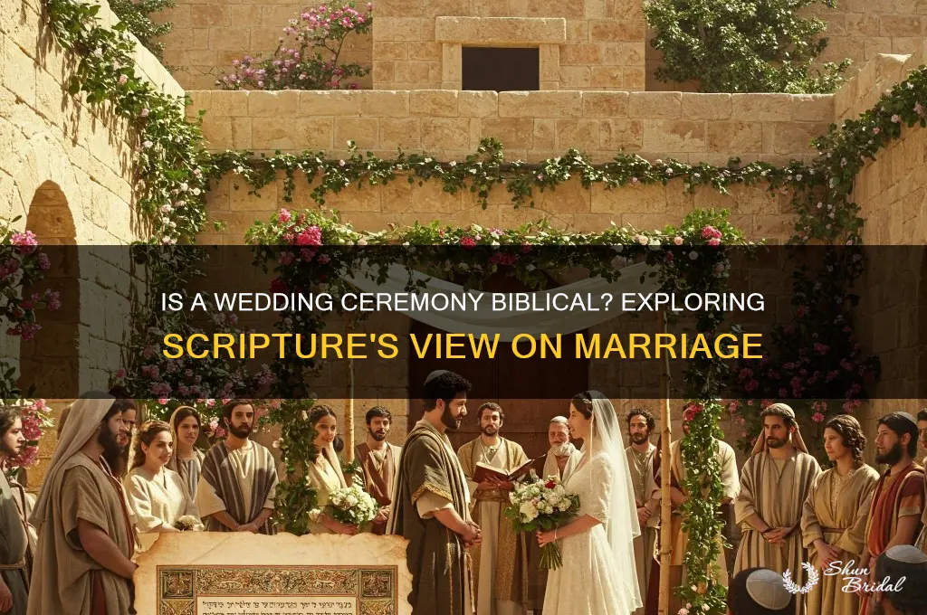 is wedding ceremony biblical