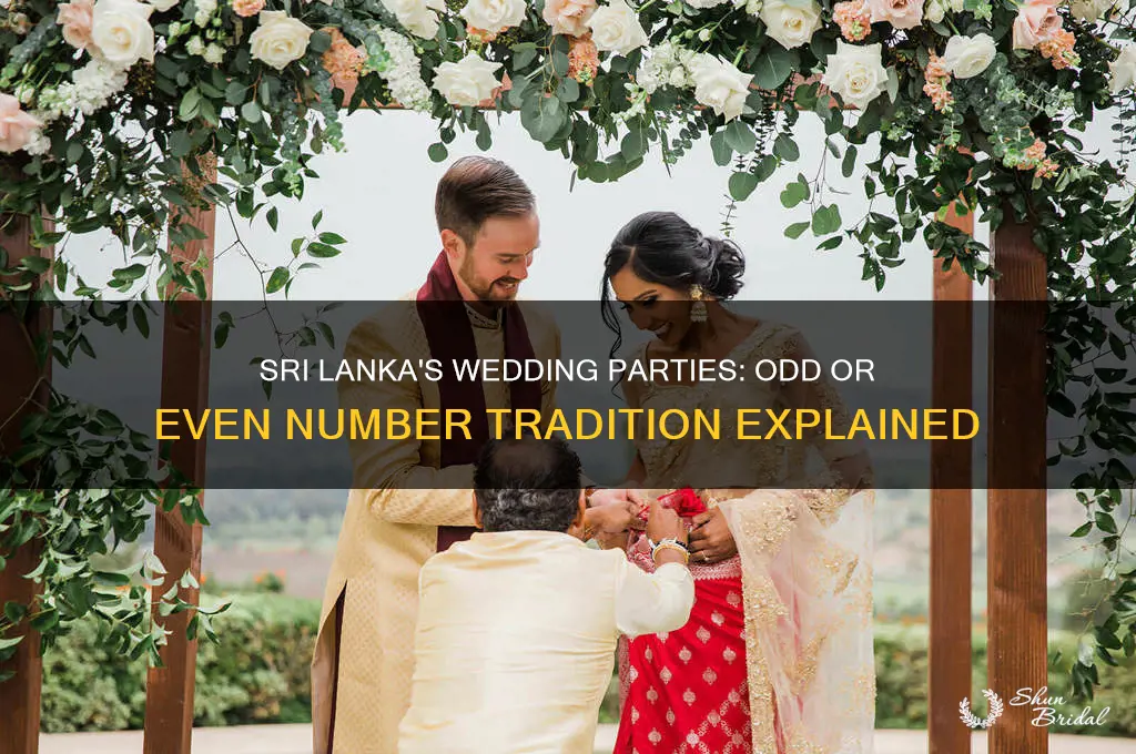 is wedding party odd or even number in sri lanka