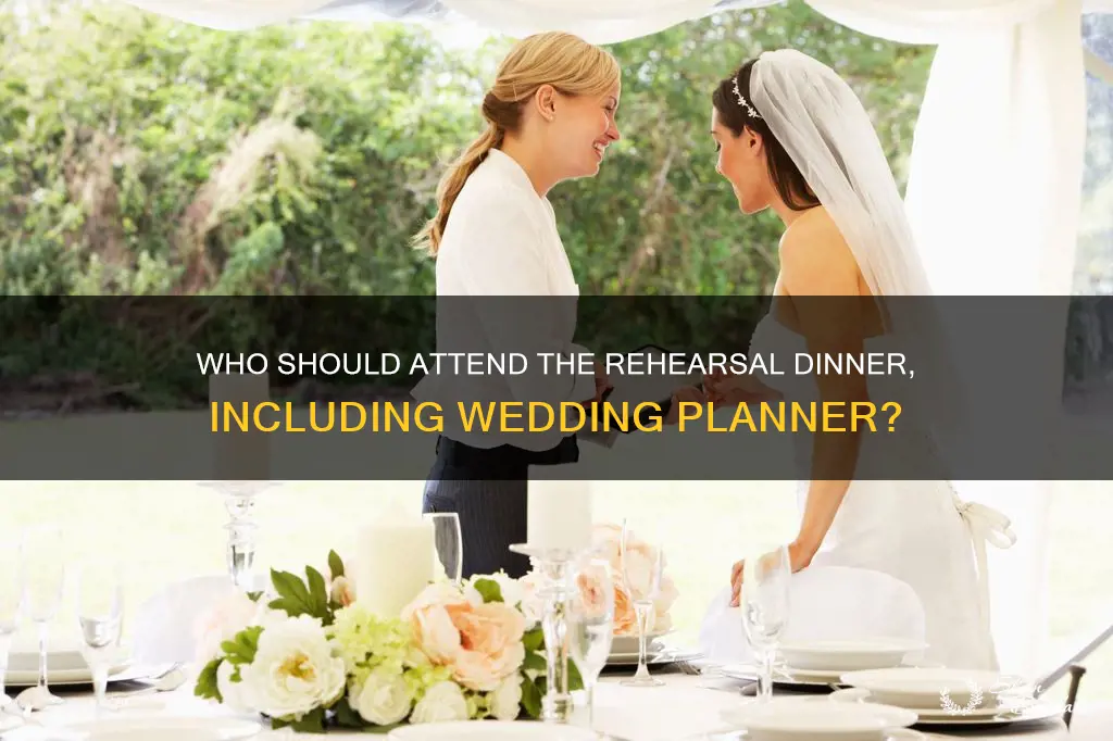 is wedding planner invited to rehearsal dinner