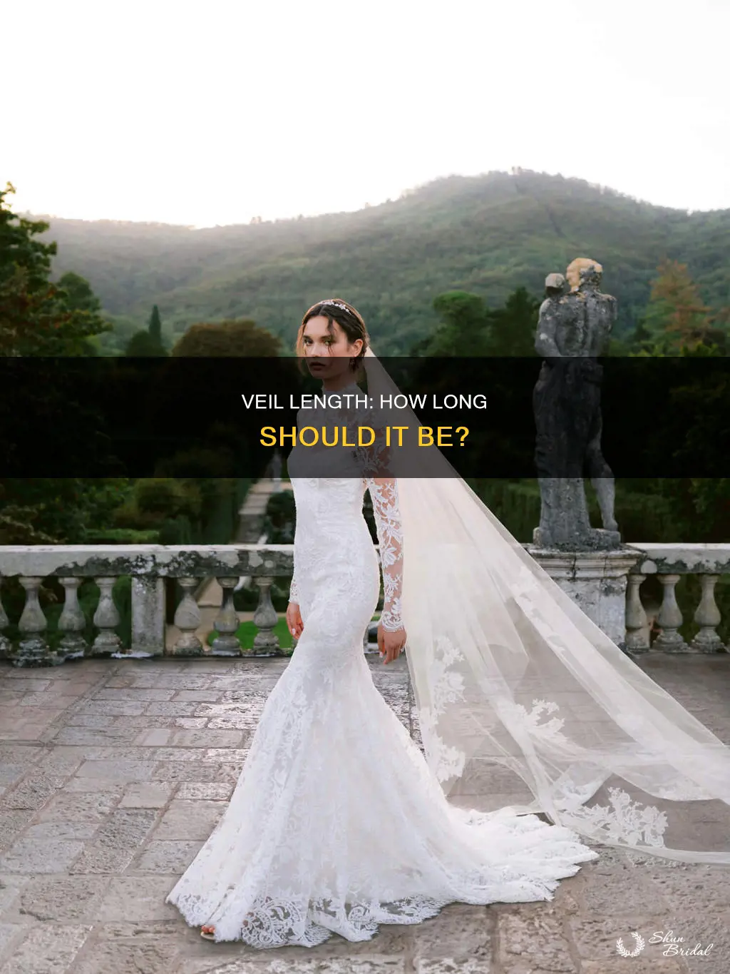 is your veil supposed to be longer than wedding dress