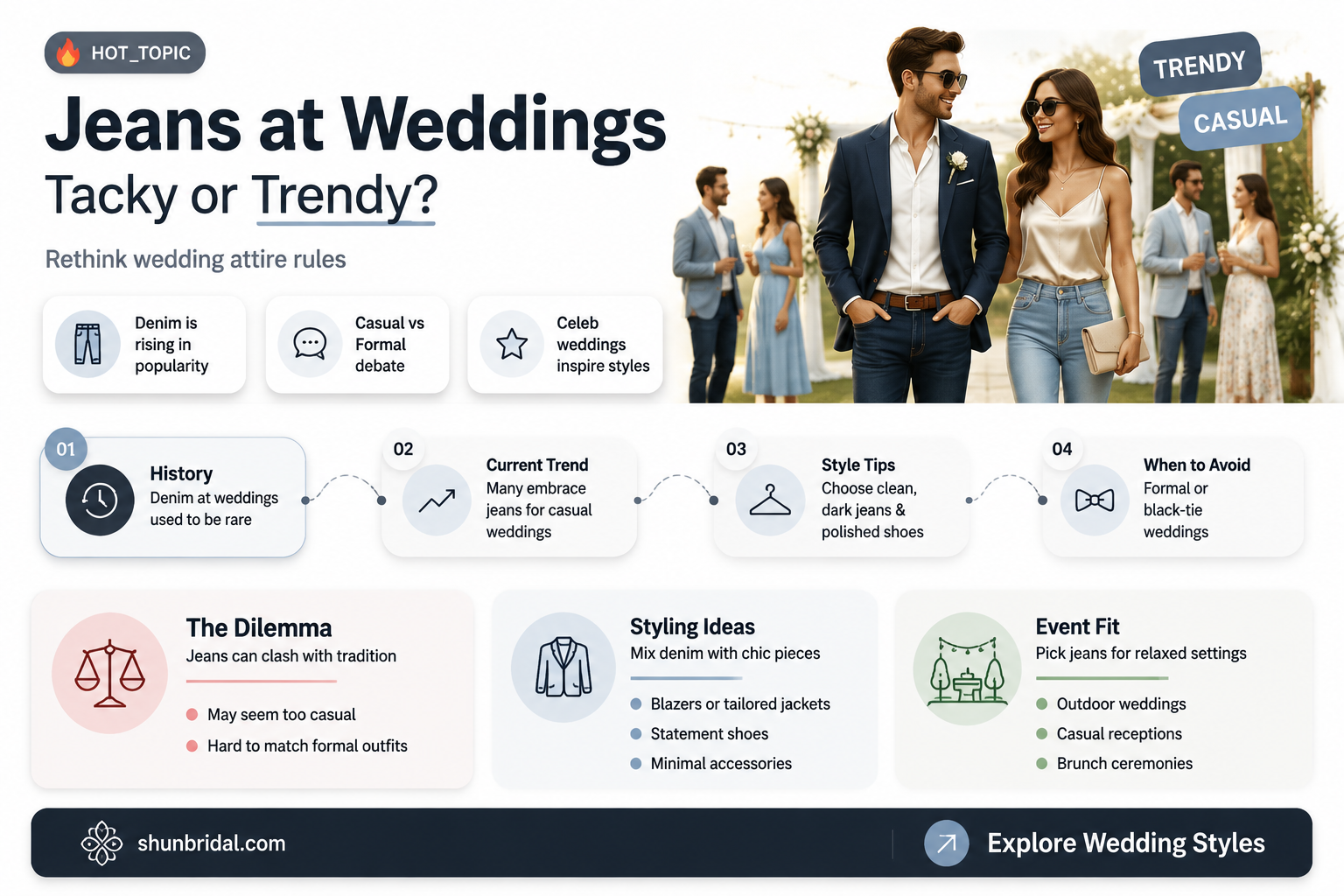 are jeans acceptable at a wedding