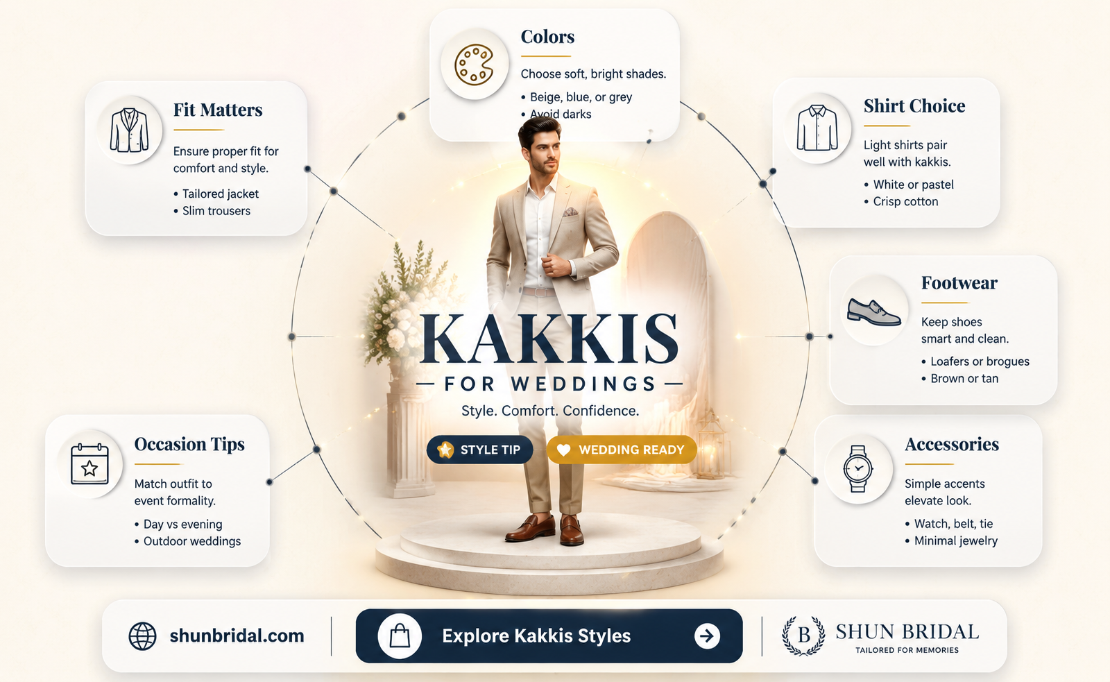 are kakkis okay for semi formal wedding for men