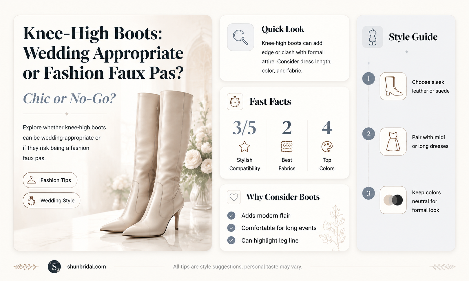 are knee high boots appropriate for a wedding