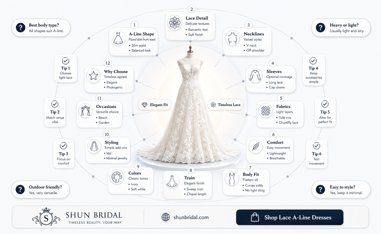 a-line lace wedding dresses