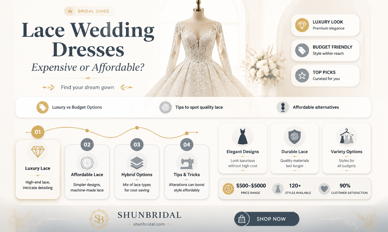 are lace wedding dresses cheap