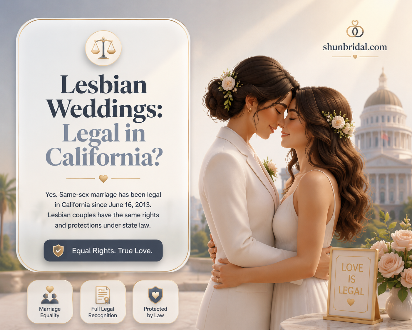 are lesbian weddings legal in California