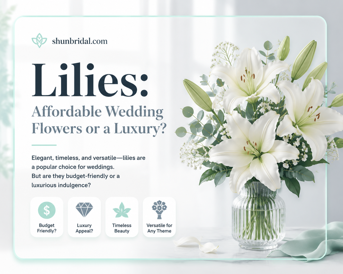 are lilies expensive wedding flowers