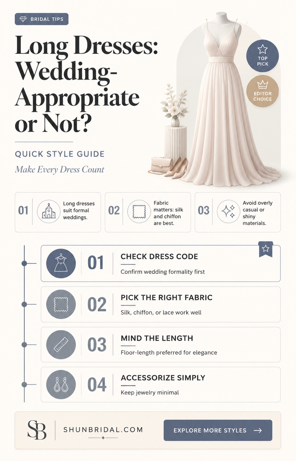 are long dresses appropriate for weddings