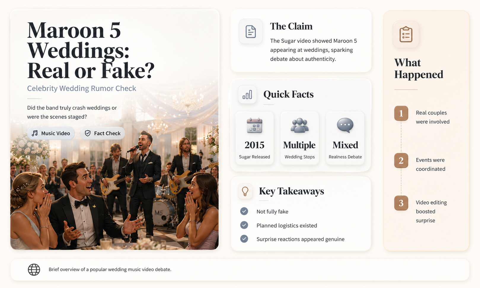 are the maroon 5 weddings real
