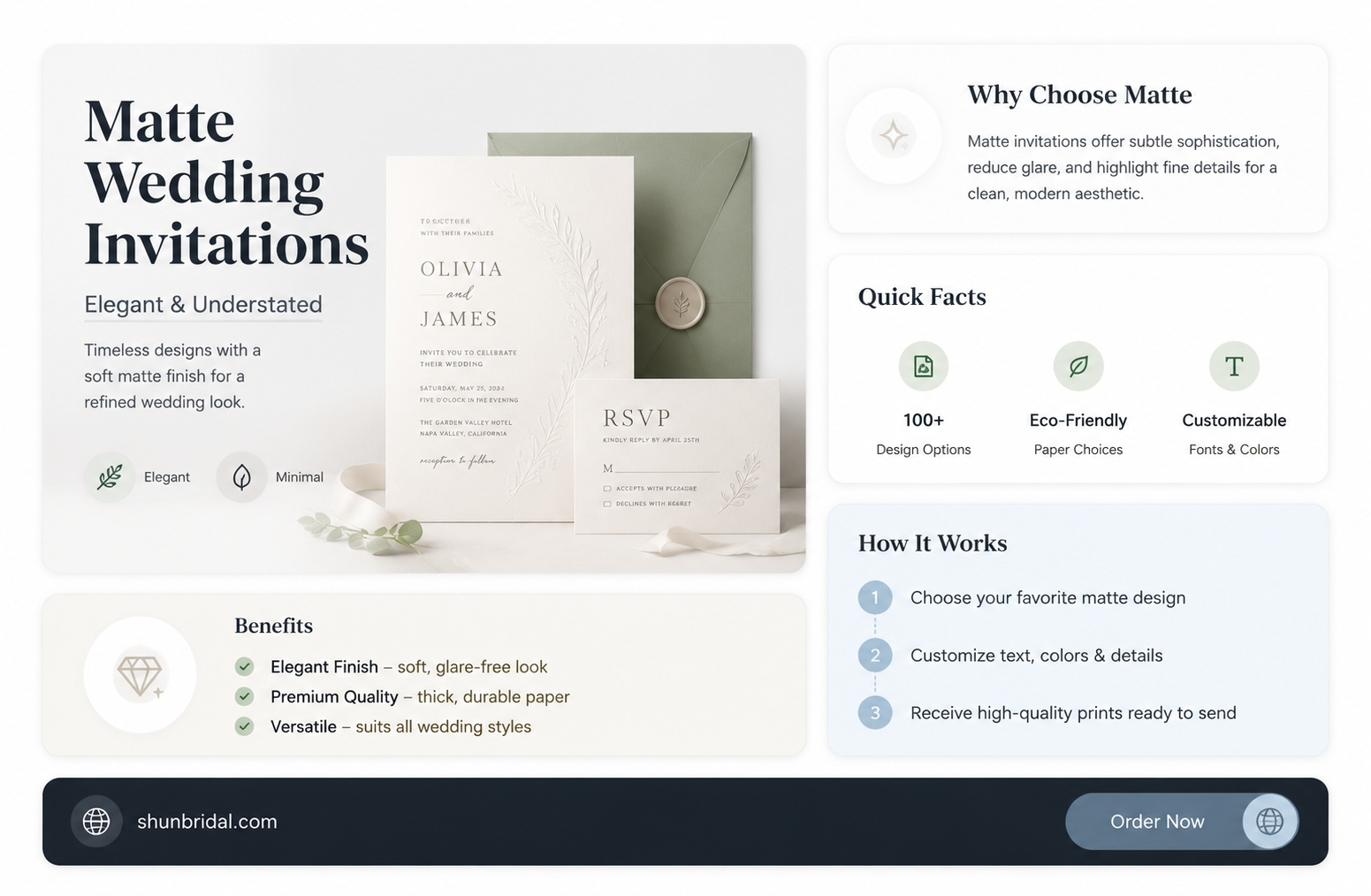 are matte wedding invitations pretty