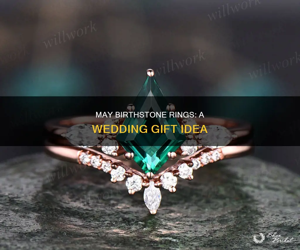 may birthstone wedding ring