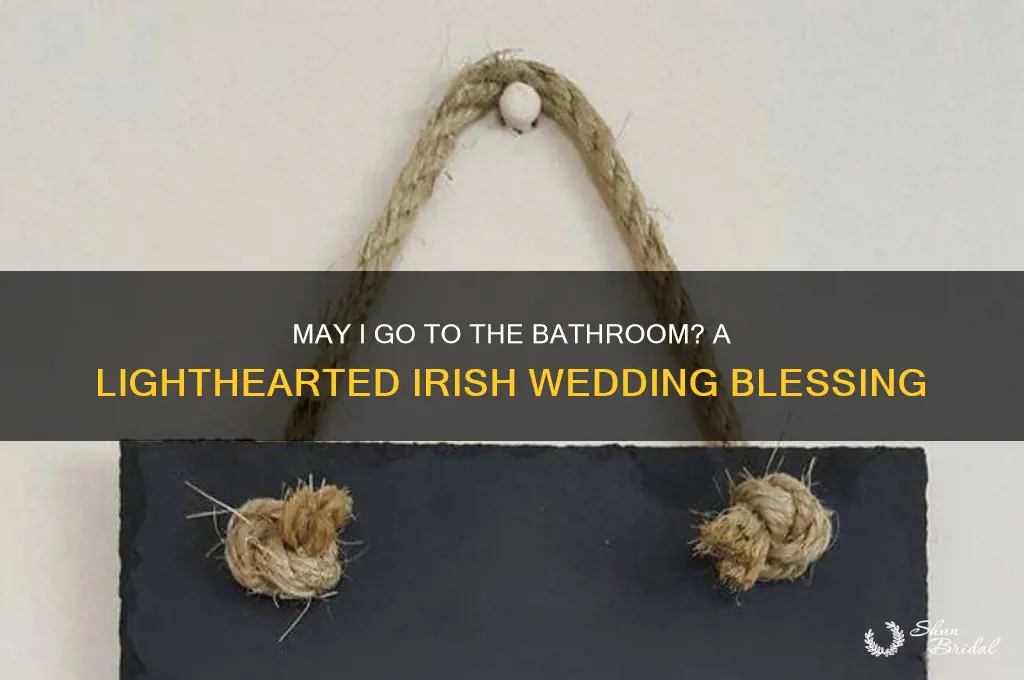 may I go to the bathroom irish blessing wedding