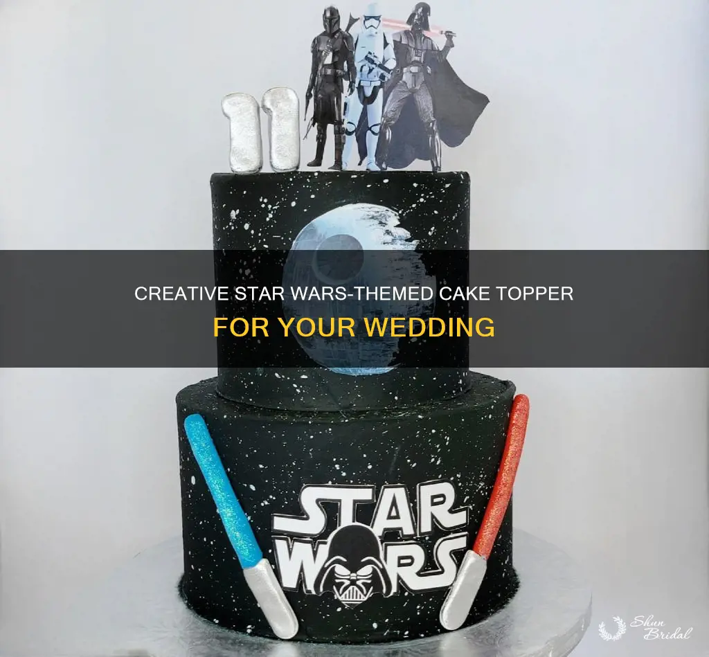 may the fourth be with you wedding cake topper