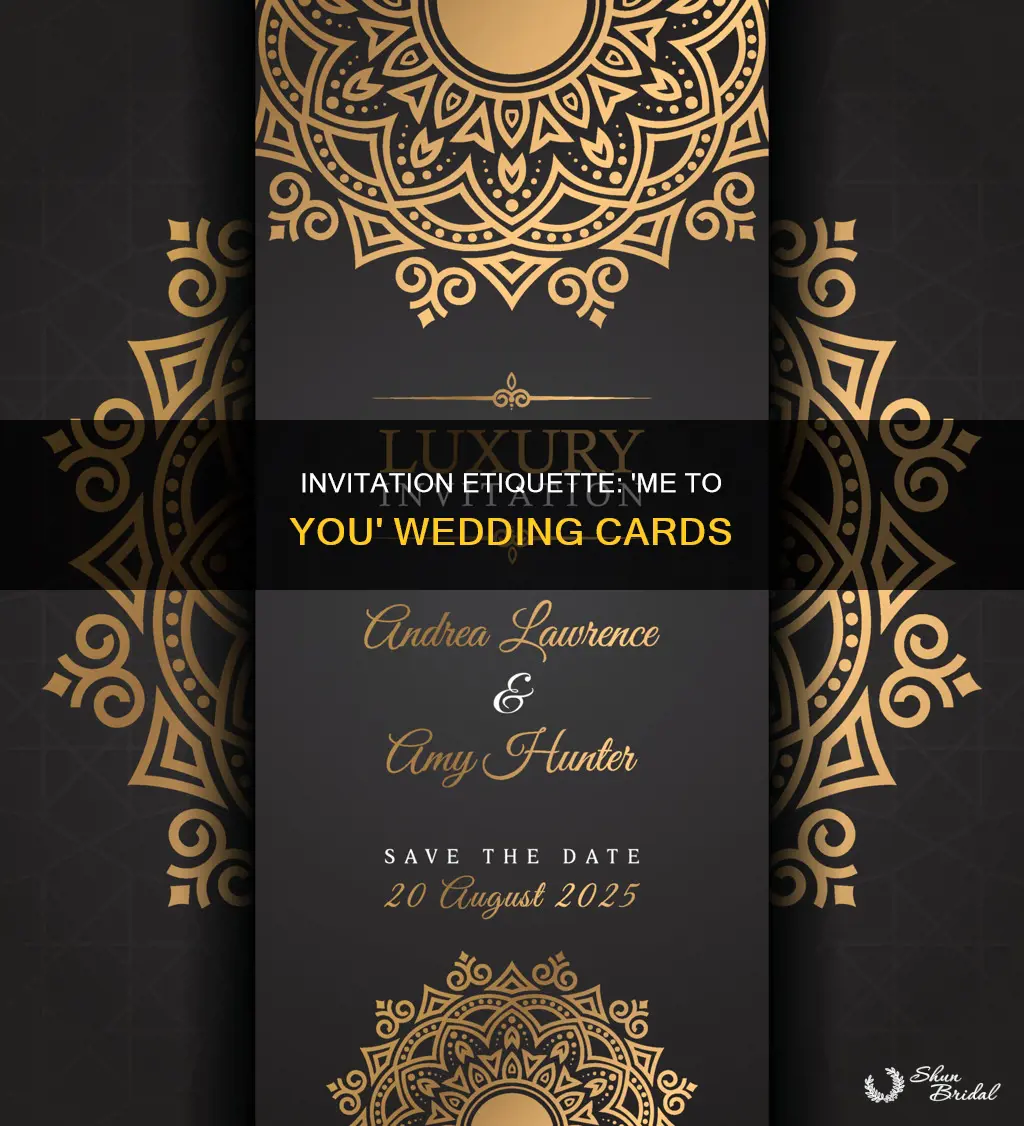 me to you wedding invitation cards