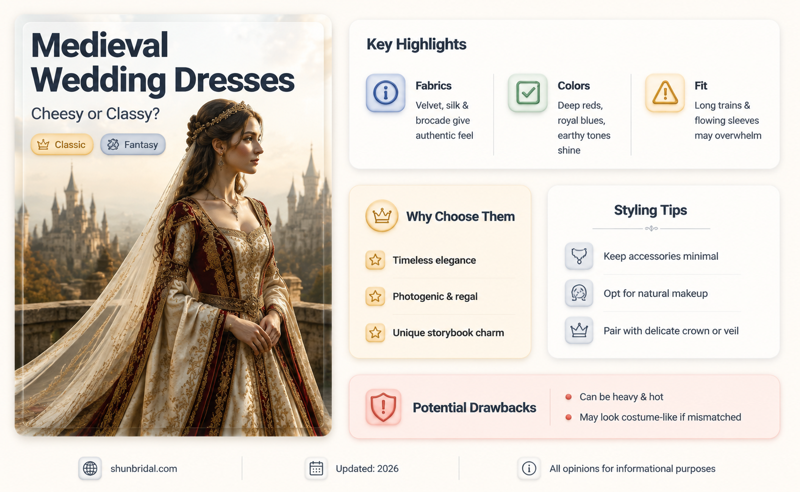 are medieval wedding dresses cheesy