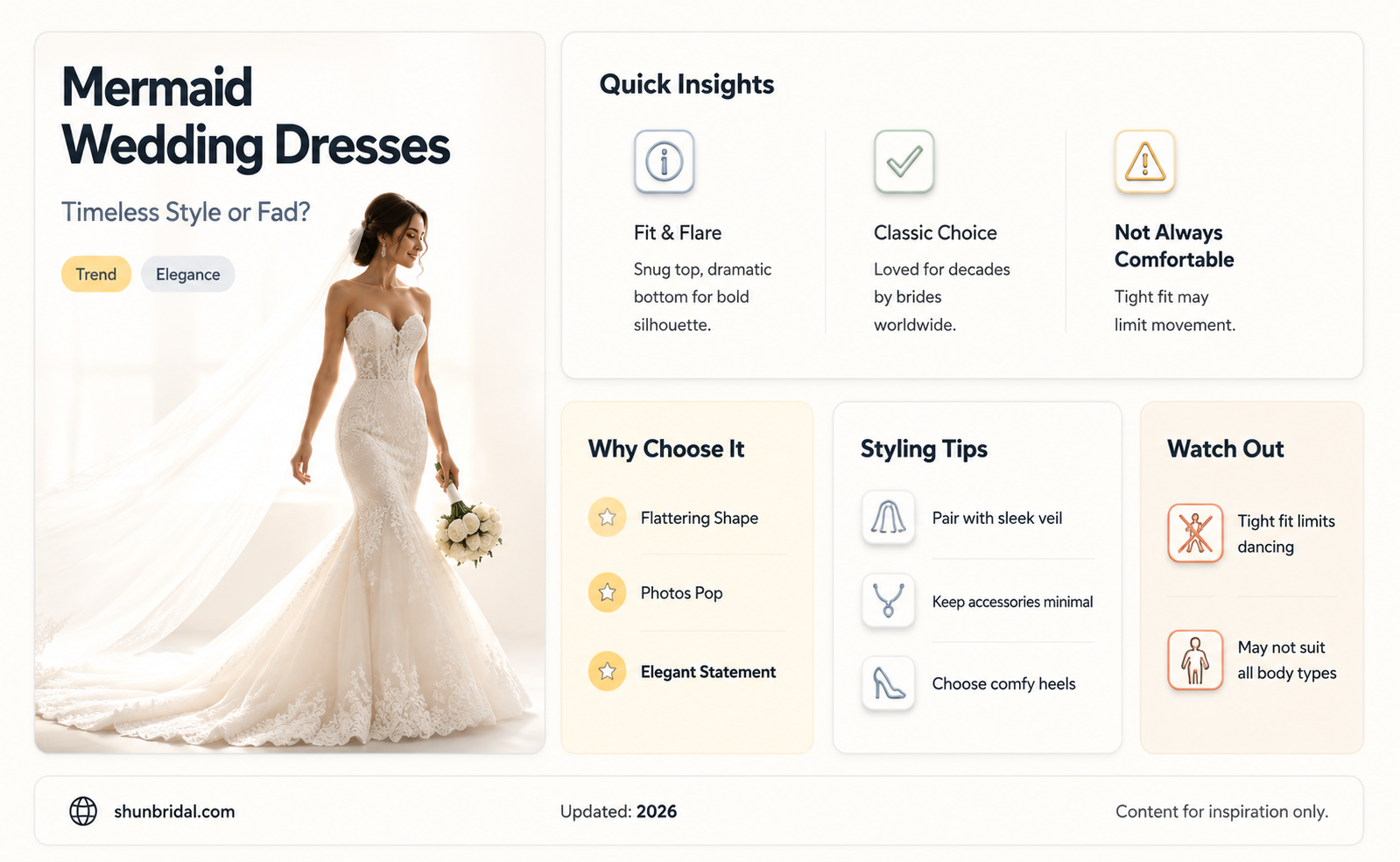 are mermaid wedding dresses in style