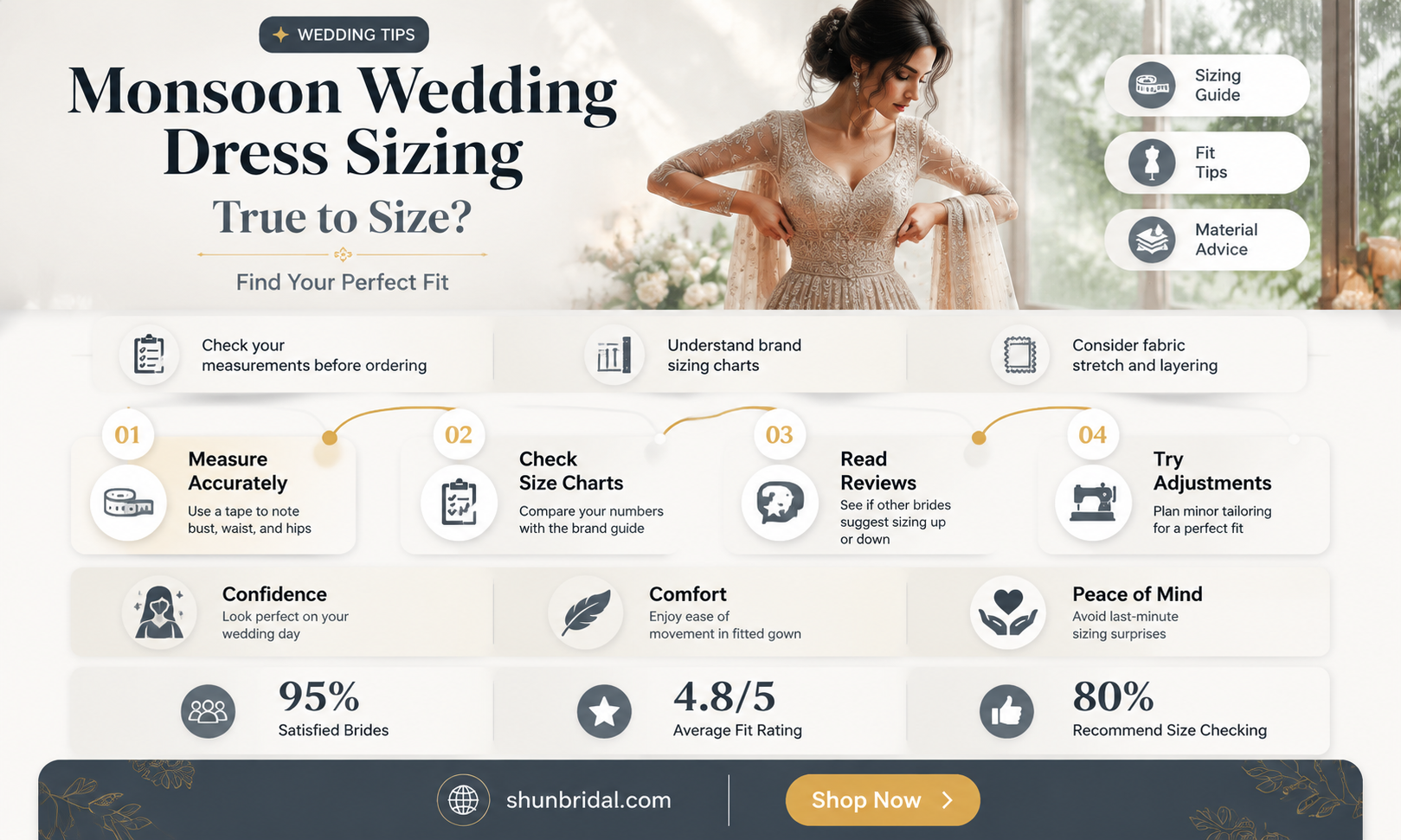 are monsoon wedding dresses true to size