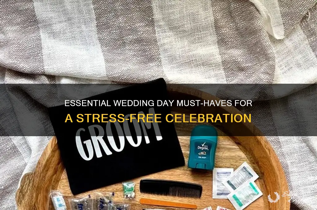 must have items for wedding day