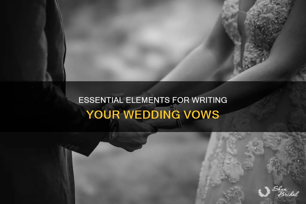 must haves for wedding vows