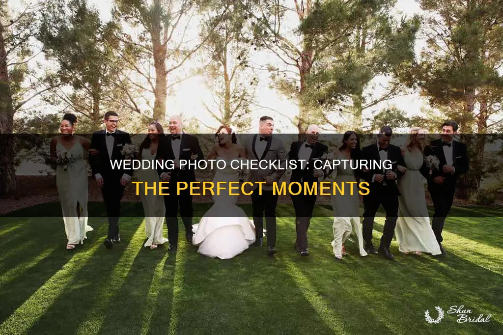 must take wedding photo checklist