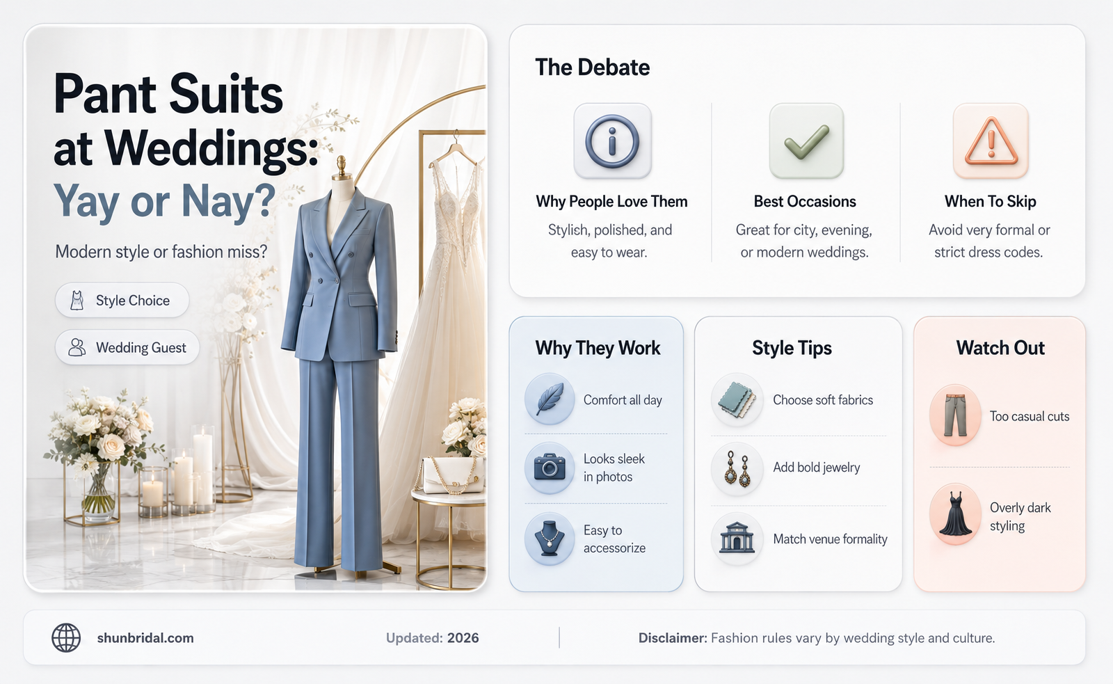 are pant suits appropriate for weddings