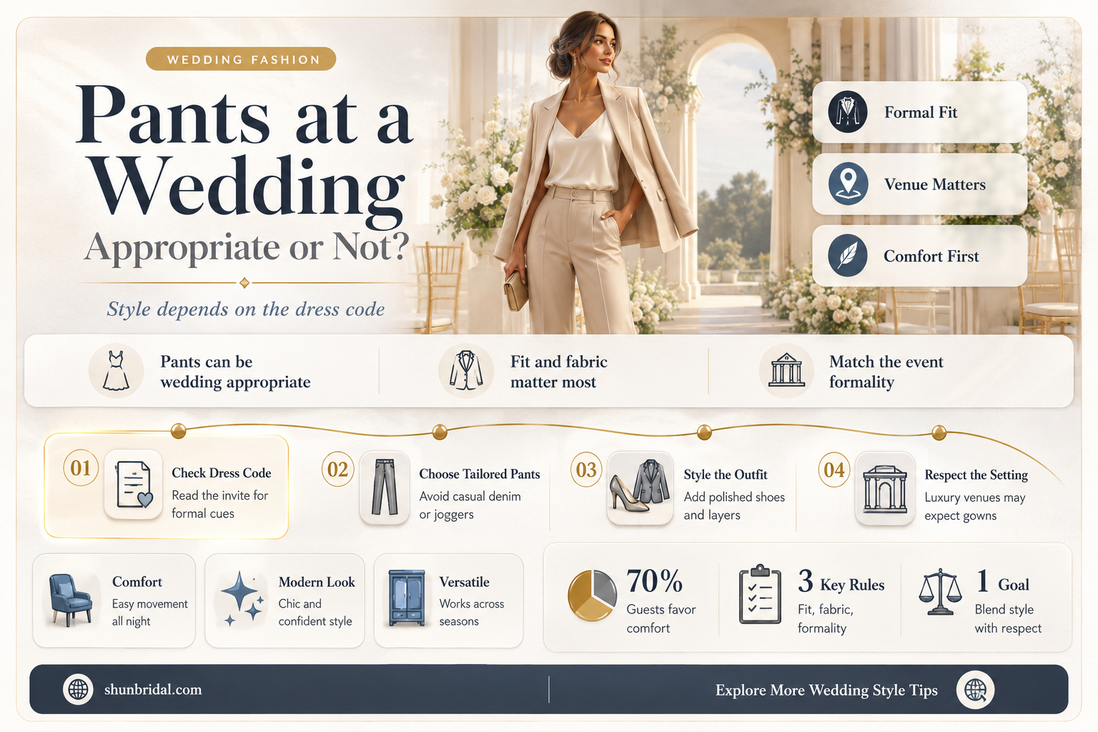 are pants appropriate for afternoon wedding