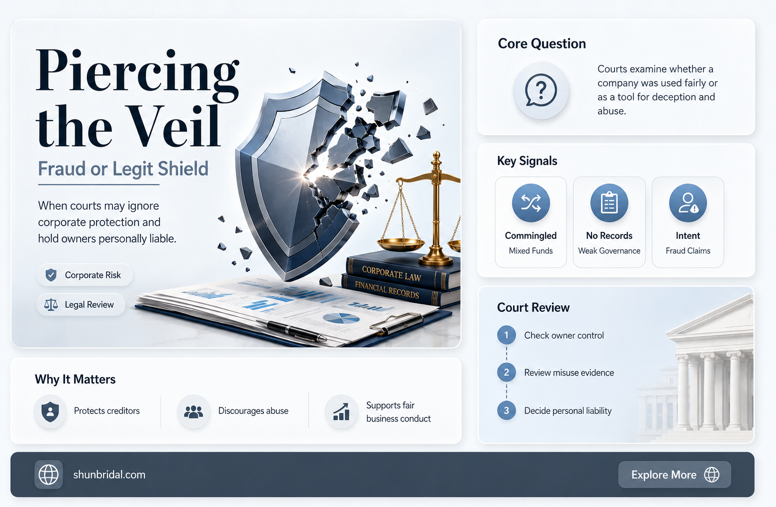 are piercing the veil cases fraud cases