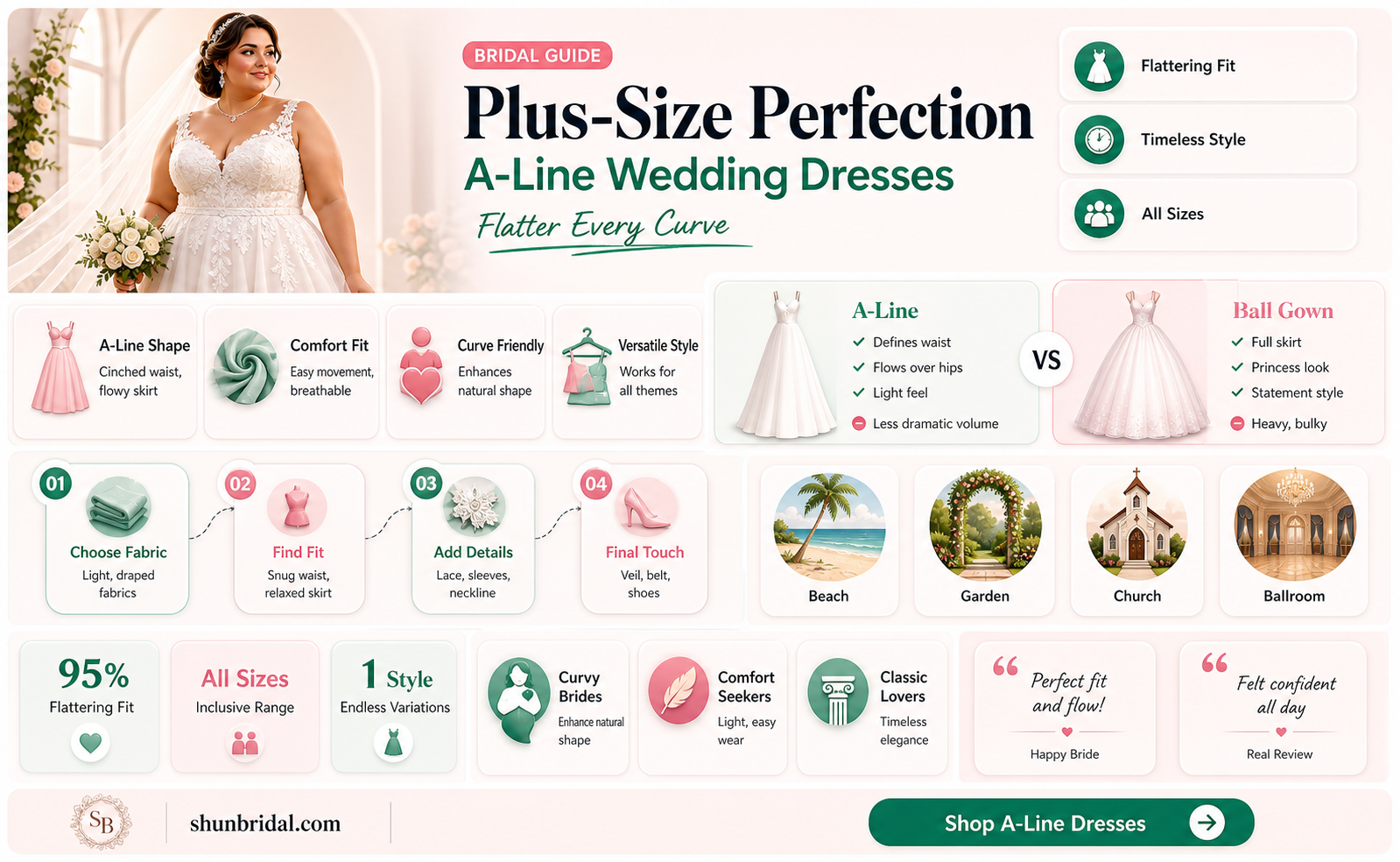 a-line wedding dress plus size