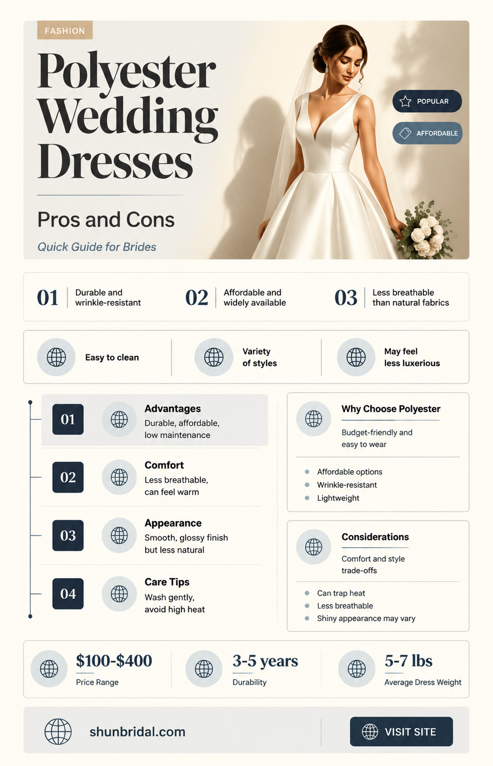 are most wedding dresses polyester