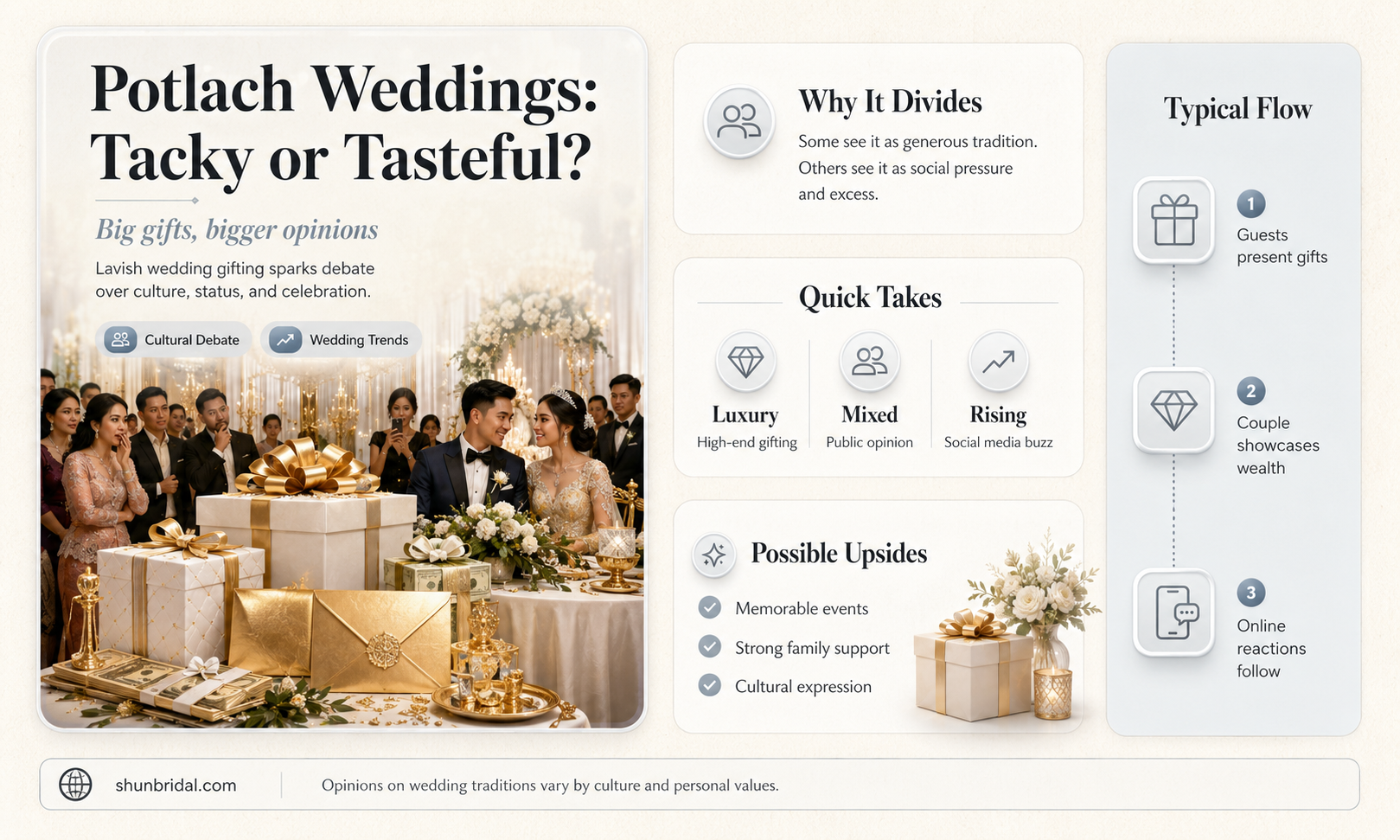 are potlach weddings tacky
