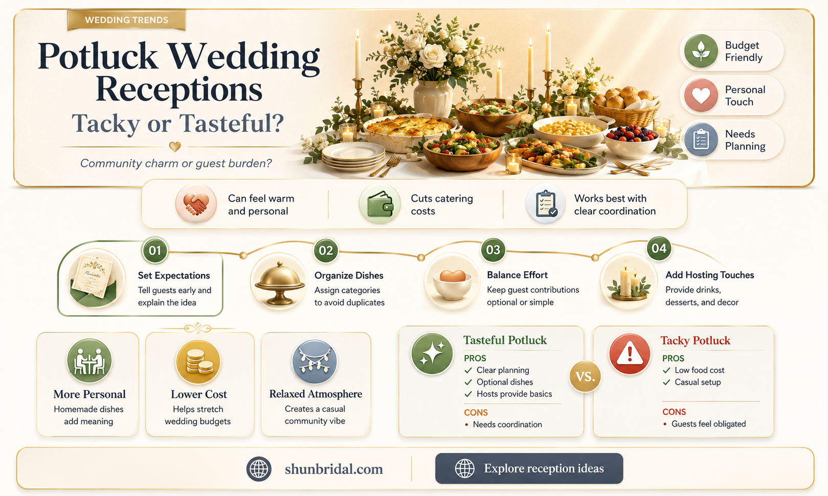 are potluck wedding reception tacky