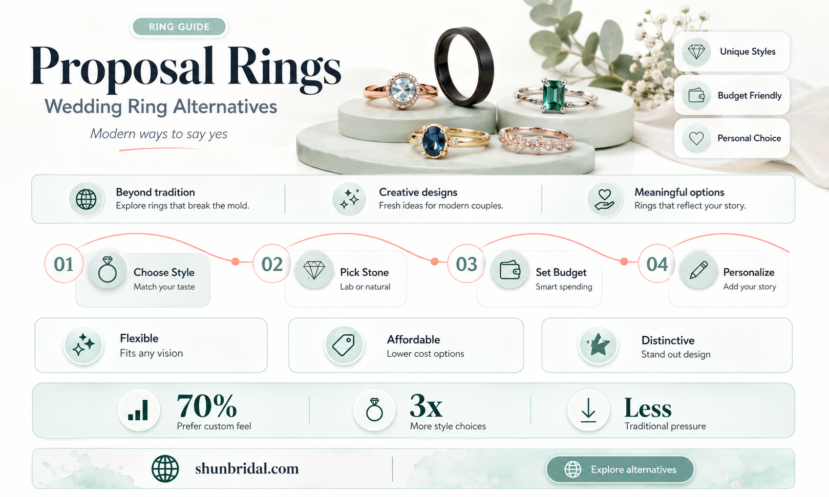 are proposal rings and wedding rings the same