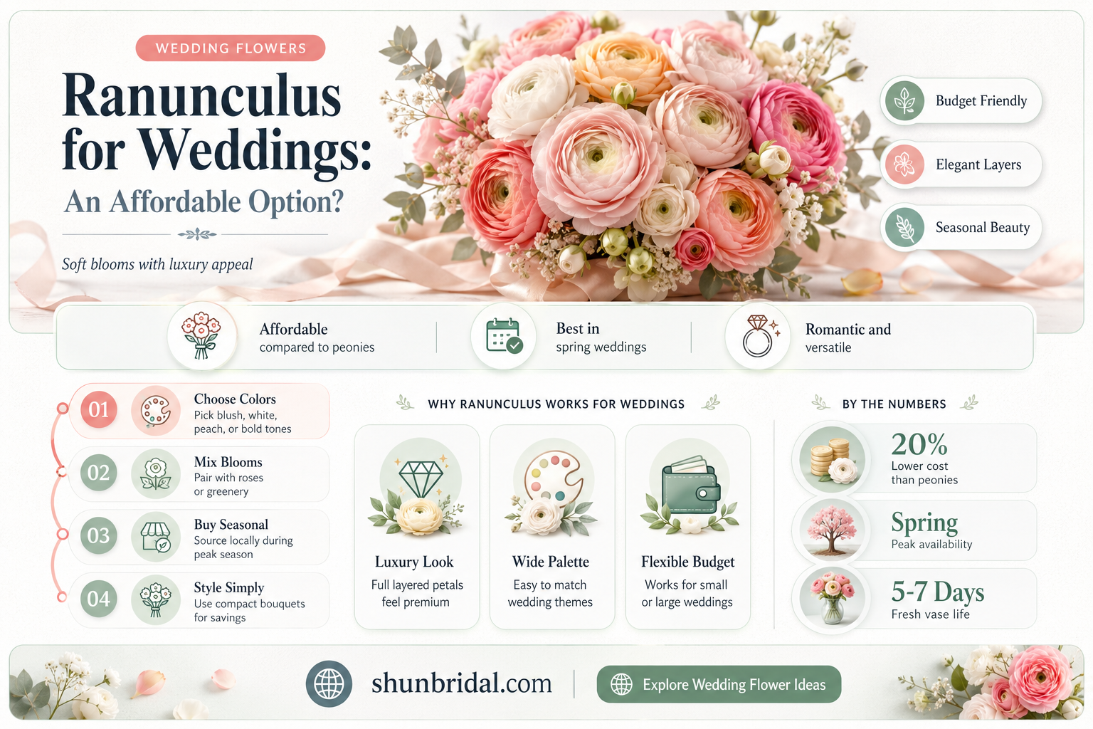 are ranunculus expensive for weddings