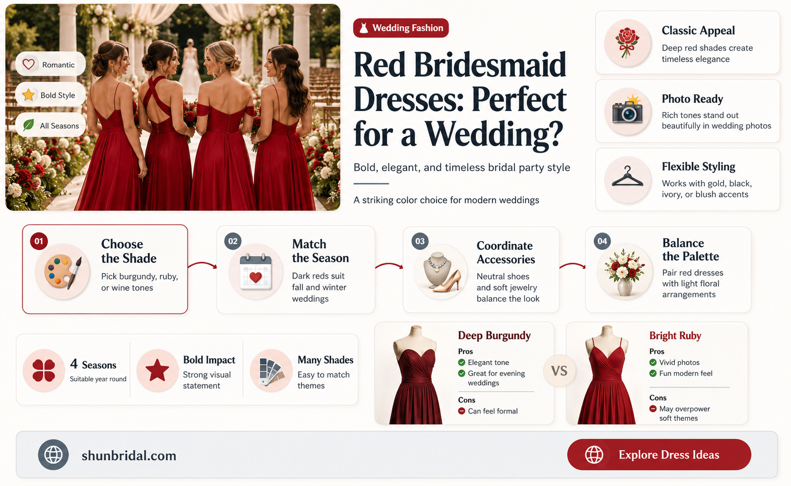 are red bridesmaid dresses perfect for wedding babaroni.com