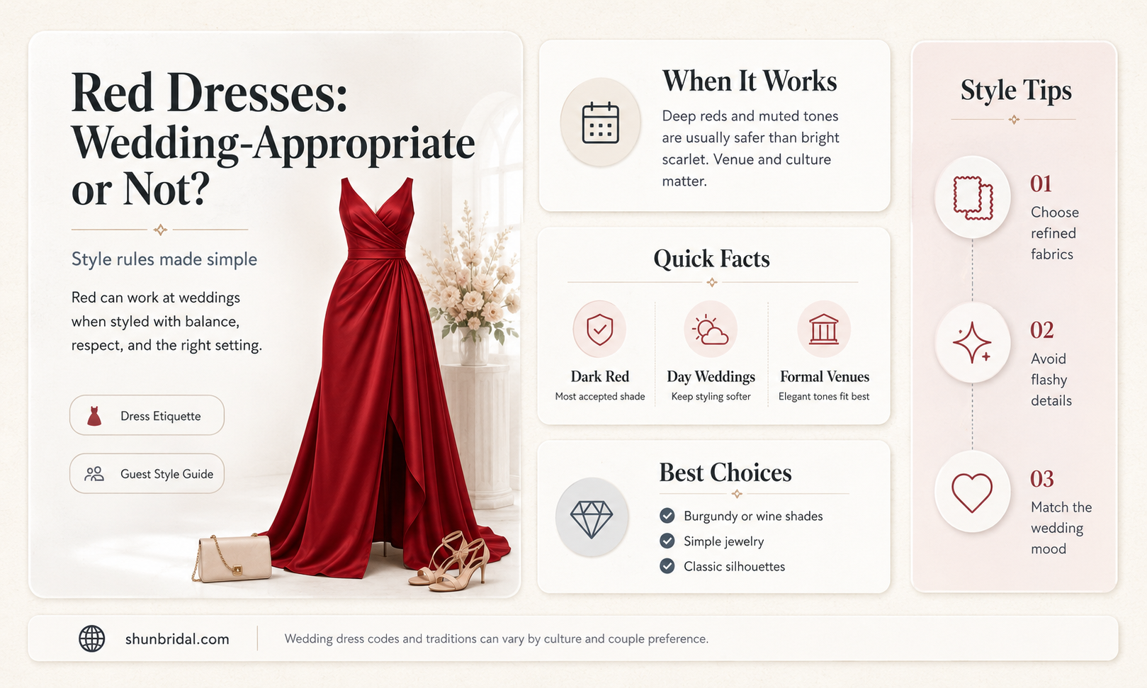 are red dresses appropriate for weddings