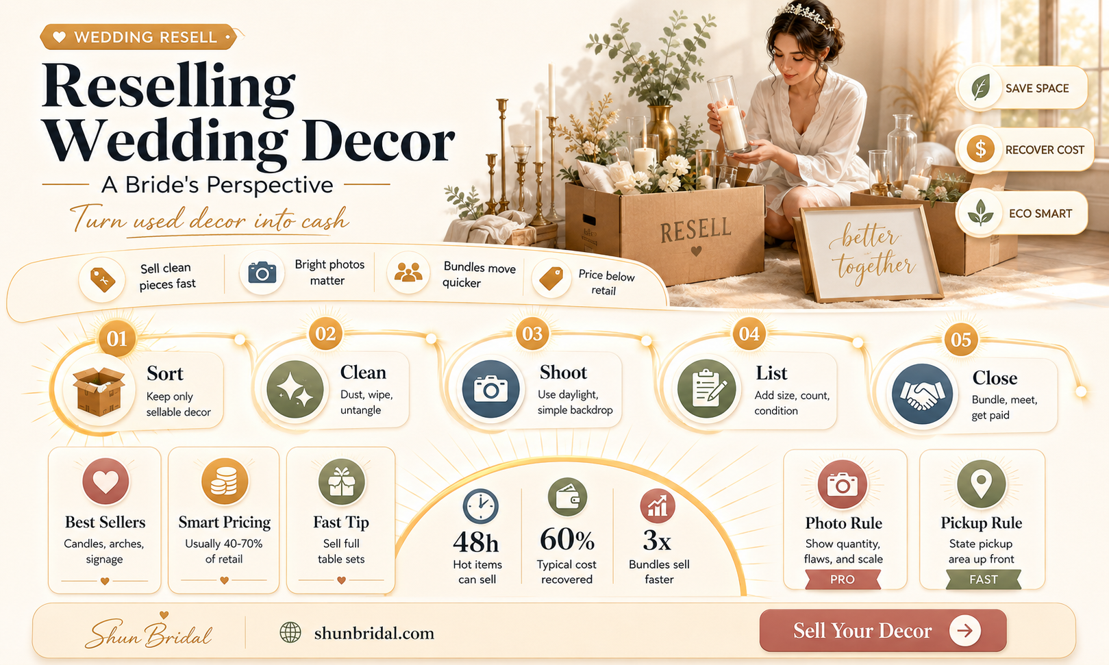 are brides willing to resell wedding decor